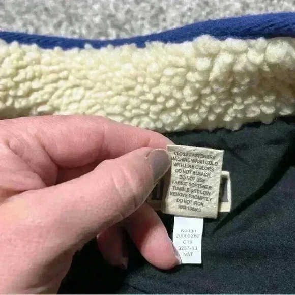 Duluth Trading Childs Sherpa Vest Unisex Sz 6 Off White/cream And Blue - Picture 7 of 9